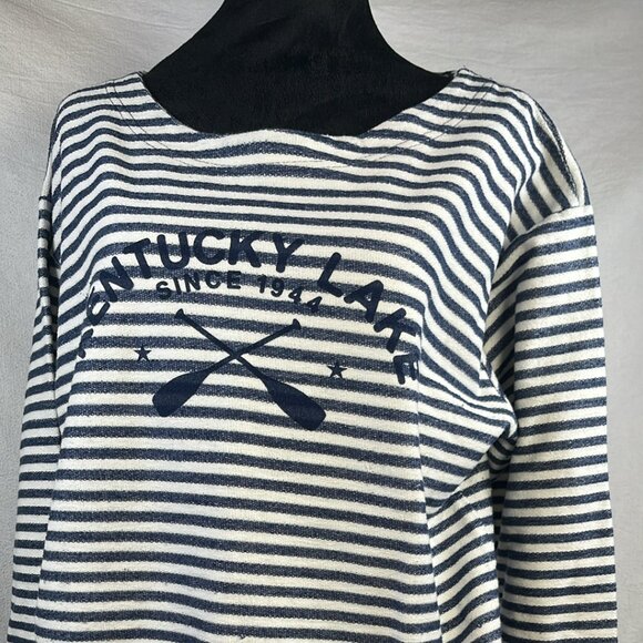 Woman's Kentucky Lake Chunky Cotton Top by TR McTaggart SZ M LakeLife Nautical - Picture 1 of 7